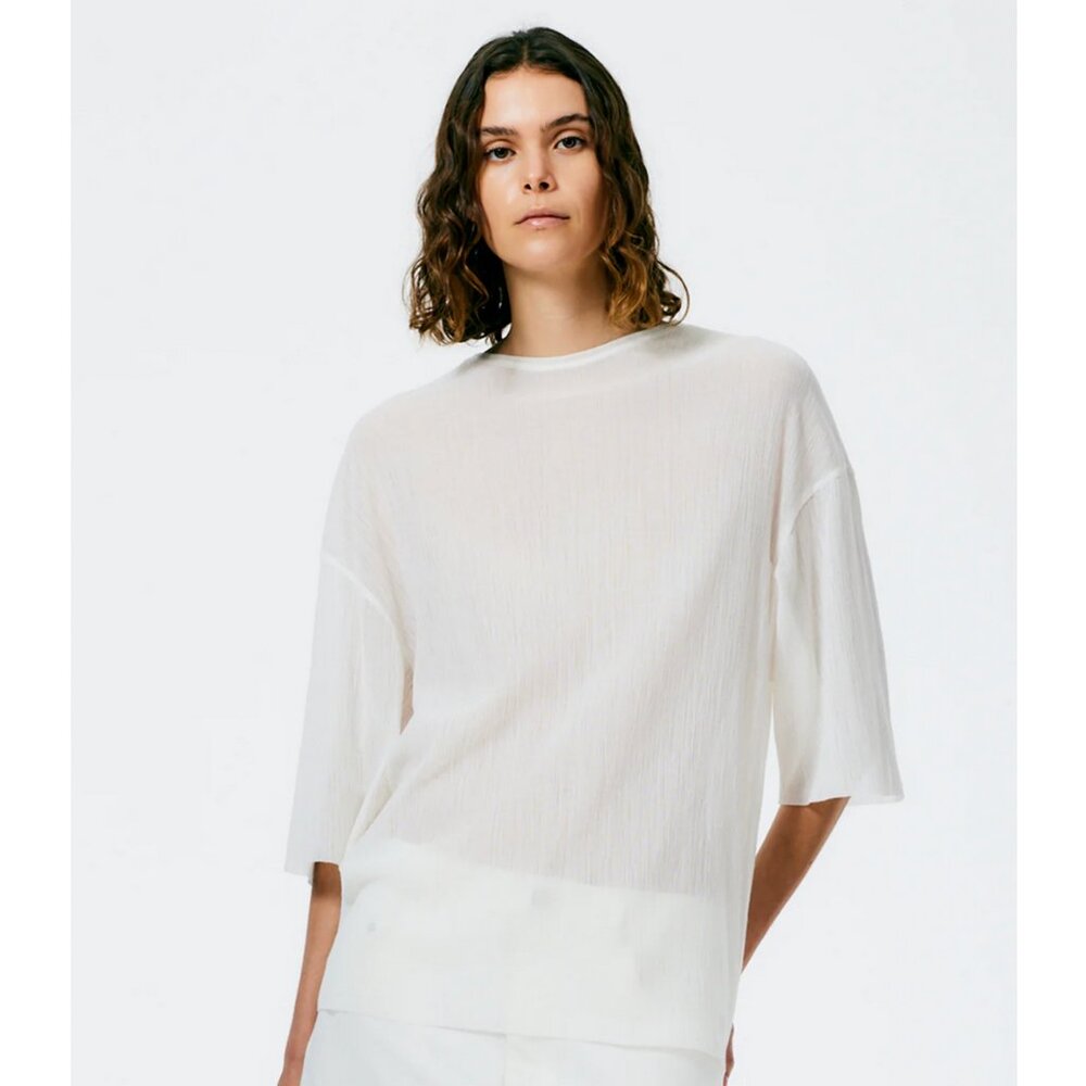 Tibi Crepe Gauze Easy T-Shirt